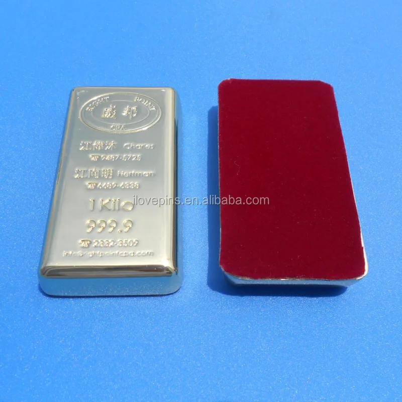 Gold bar hợp kim kẽm kinh doanh quà tặng khuyến mãi trọng lượng giấy với nhung