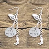 Little Mermaid Inspired earringVillain Ursula Sea Witch. Silver colored crystal for women or girls dangle earring