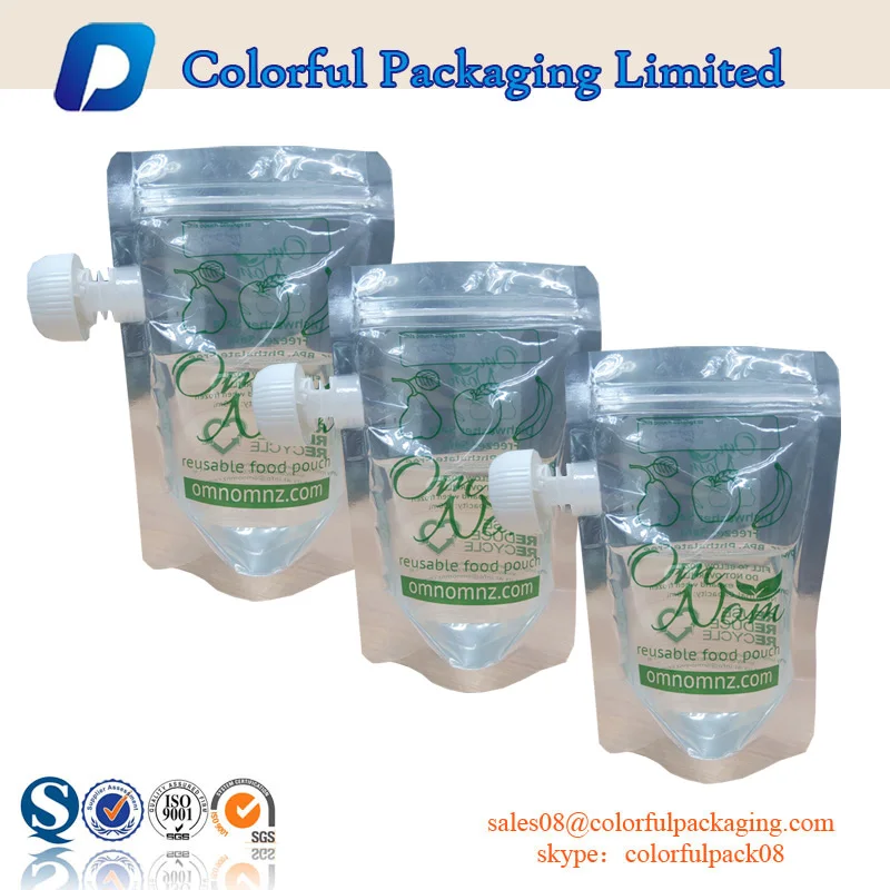 Stand Up clear Packaging Pouch With Spout , 1L Plastic Pet Shampoo Bags