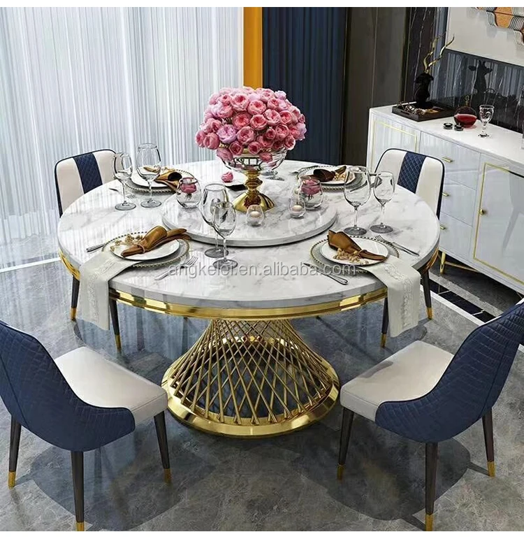 Wholesale Dining Table Price Modern Round Marble Top Dining Table