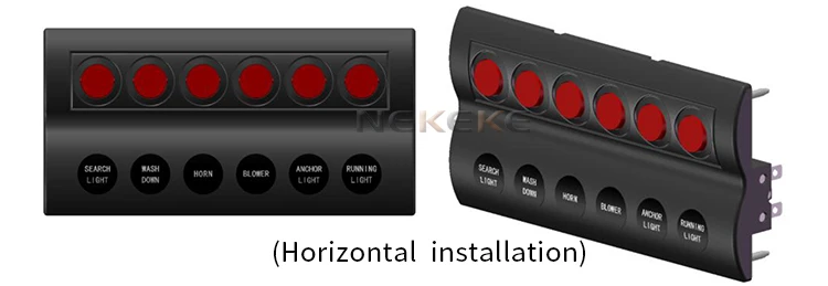 6 GANG 12V circuit breaker jeep boat rocker touch panel switch