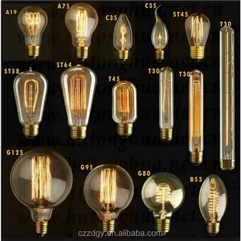 Eco 40 Watt Nostalgic Edison Bulb Antique Tubular Hairpin Eco 40 Watt Nostalgic Edison Bulb Antique Tubular Hairpin Filament Vintage