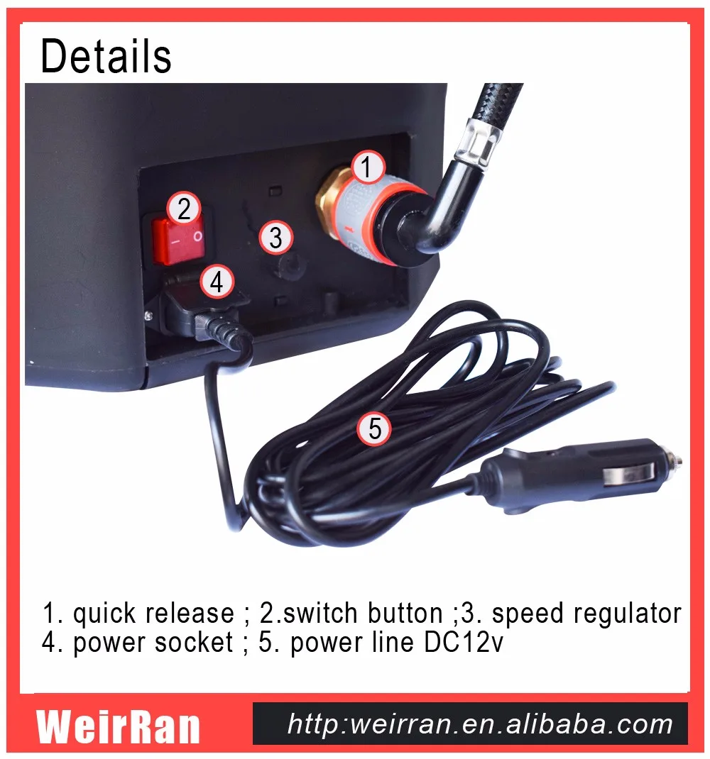 12V portable electric car washing and cleaning kit