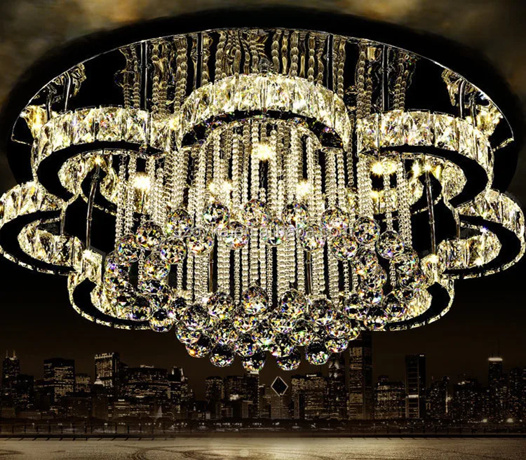 Luxury european style crystal led ceiling light