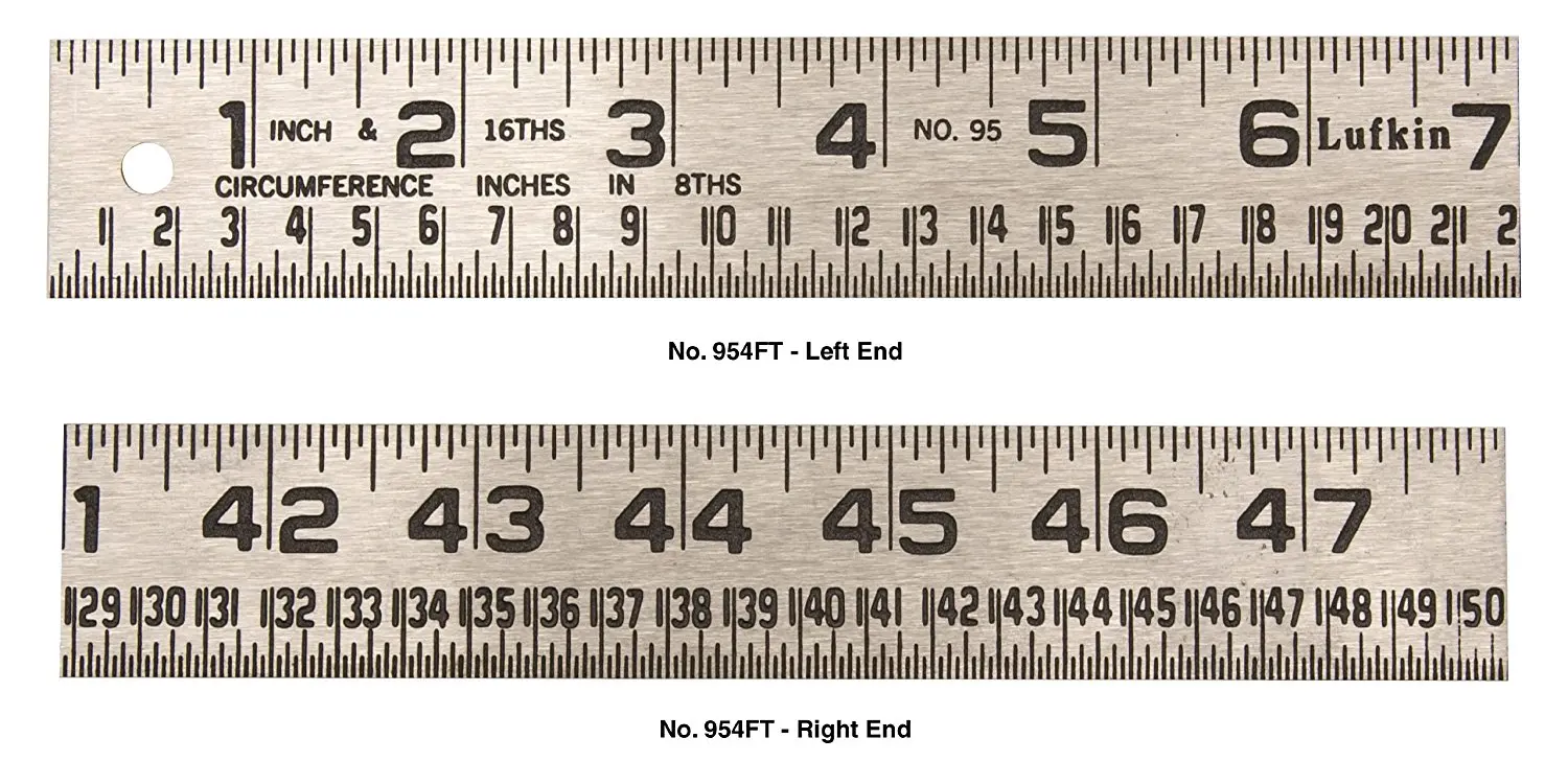 Lufkin 954FT 1-1/4-Inch by 4-Foot Tinner-Foot Steel Circumference Rule. 