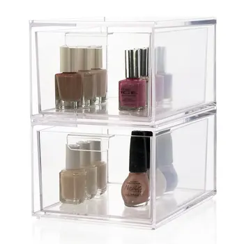2 Pack Premium Quality Stackable Cosmetic Storage Makeup Palette