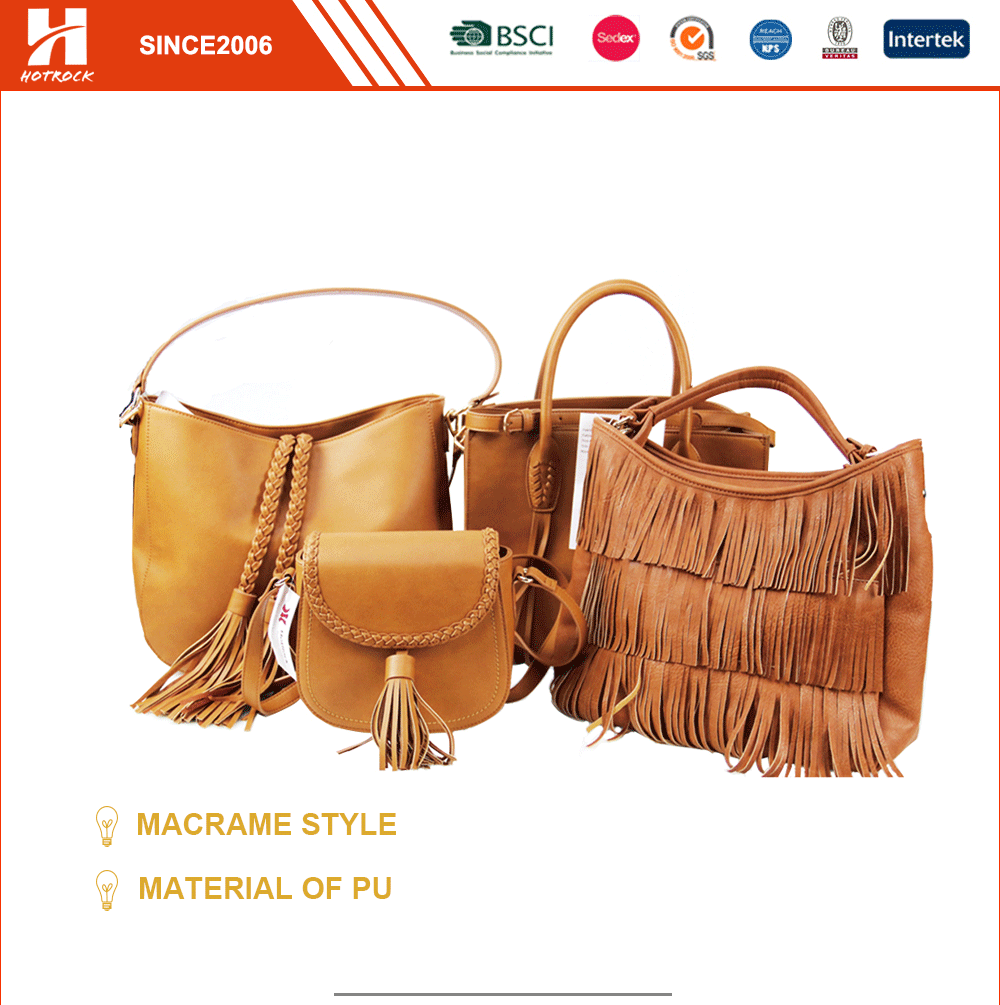 Tassel Faux Leather Bags Set for Women 1.gif