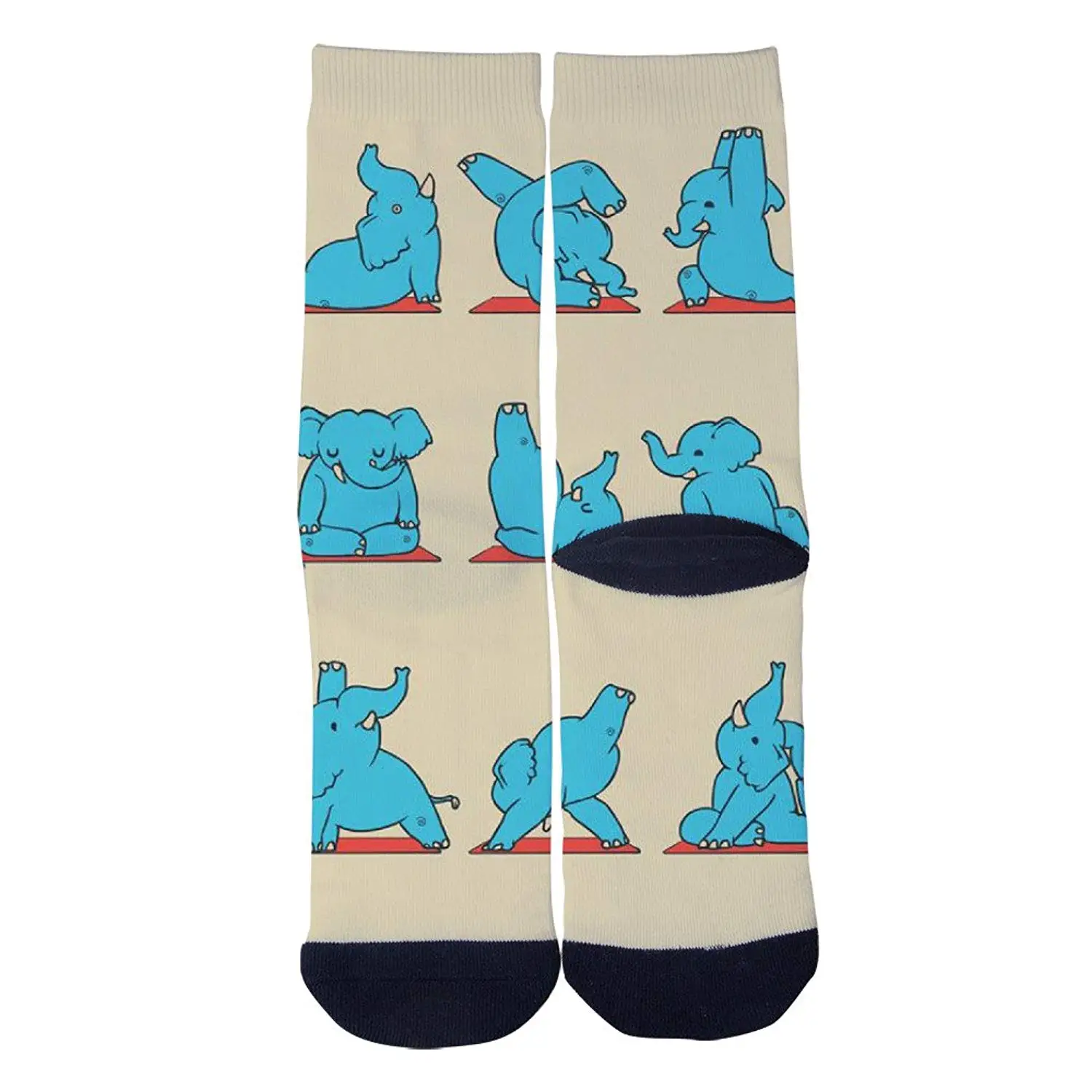 TheFun-Z Custom Humorous Hot Dog Socks Novelty Funny Cartoon Crew Socks Elite Casual Socks