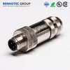 M12 male and female A B D coding sensor connector 3pin 4pin 5pin 8pin assembly type