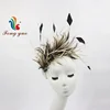 Feather Headwear Headpiece Millinery Feather Flower Mount for Hair