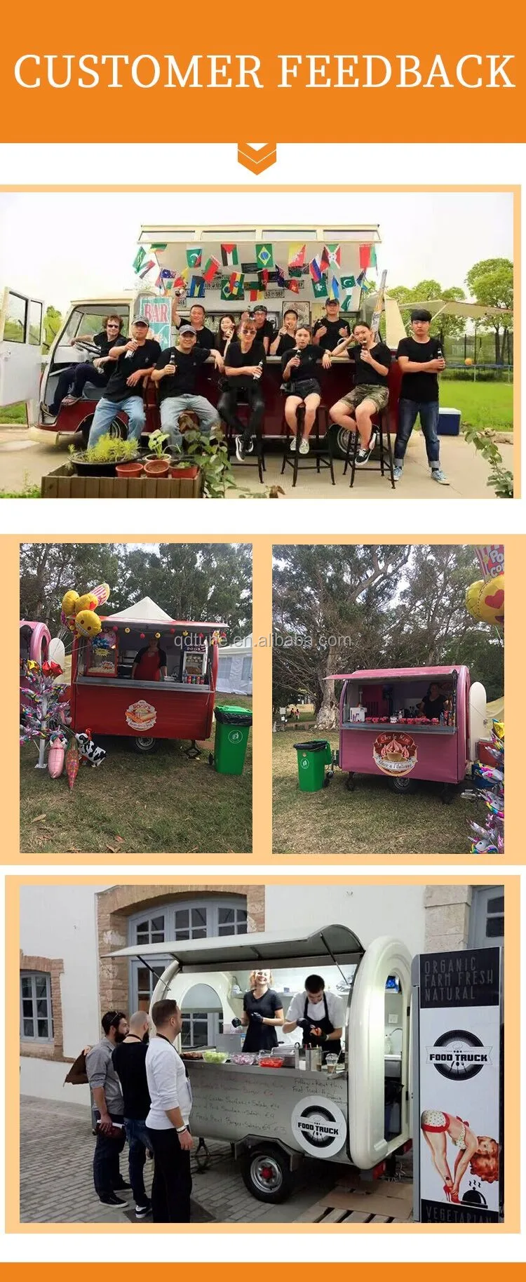 Tune Electric Food Truck For Sale / Europe Vintage Food Truck Trailer