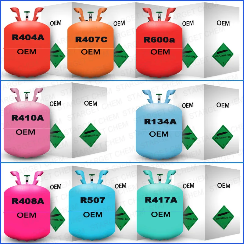 Factory Providing Refrigerant Gas R134a / R404a / R407c / R410a / R600a