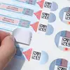Low Cost Security Cut Digital Scratch Zone Barcode Sticker QR code sticker
