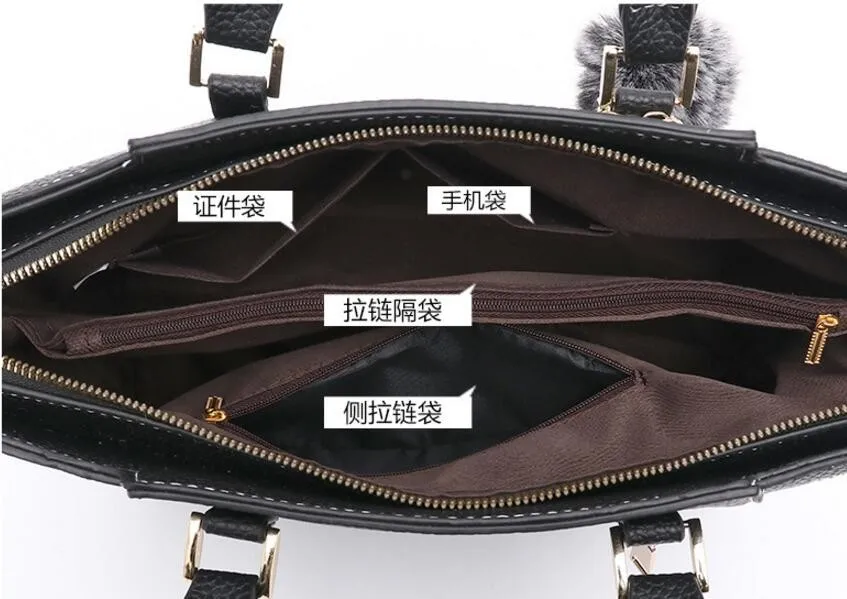 China Handbag Vendors Cheap Ladies Bags Dark Purple Pu Leather Hand