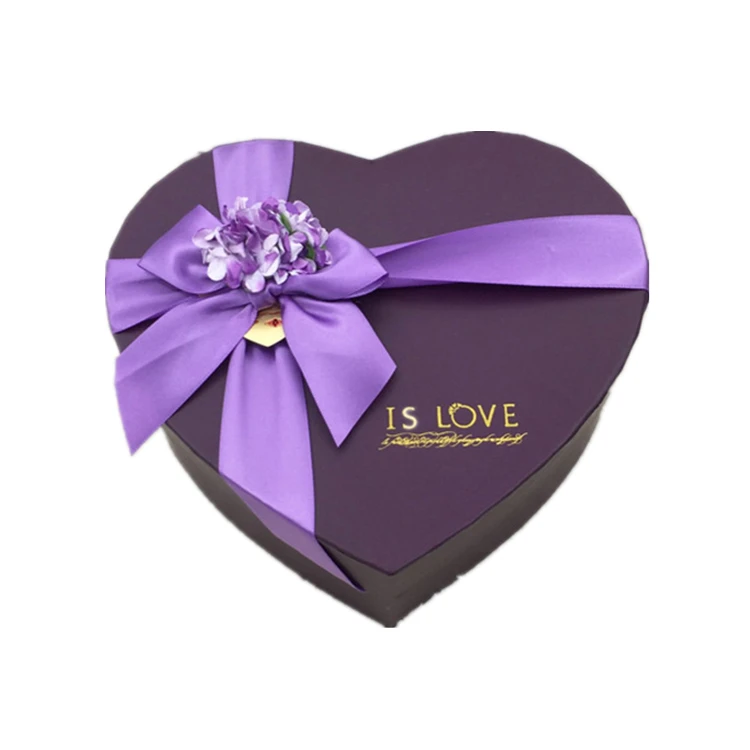 Luxury Sweet Purple Chocolate Packaging Box In Delhi With Bowknot - Buy ...