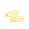 Gold metal cute dog logo badge customized button blank metal pin badge