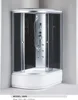 cheap steam glass shower cabin with high tray
