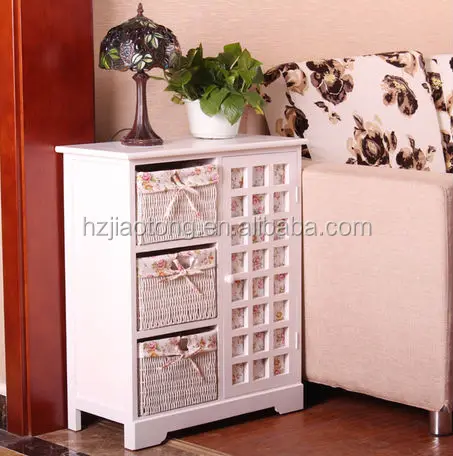 White Wicker Chest Of Drawers Storage Bedroom Living Room Unit