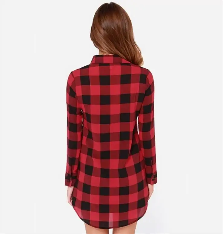 camisa xadrez vestido