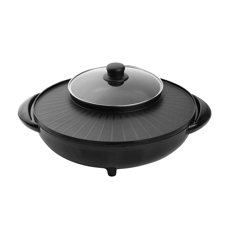 
Realbei Al-6035 professional made high performance two way use hot pot electric grill pan 