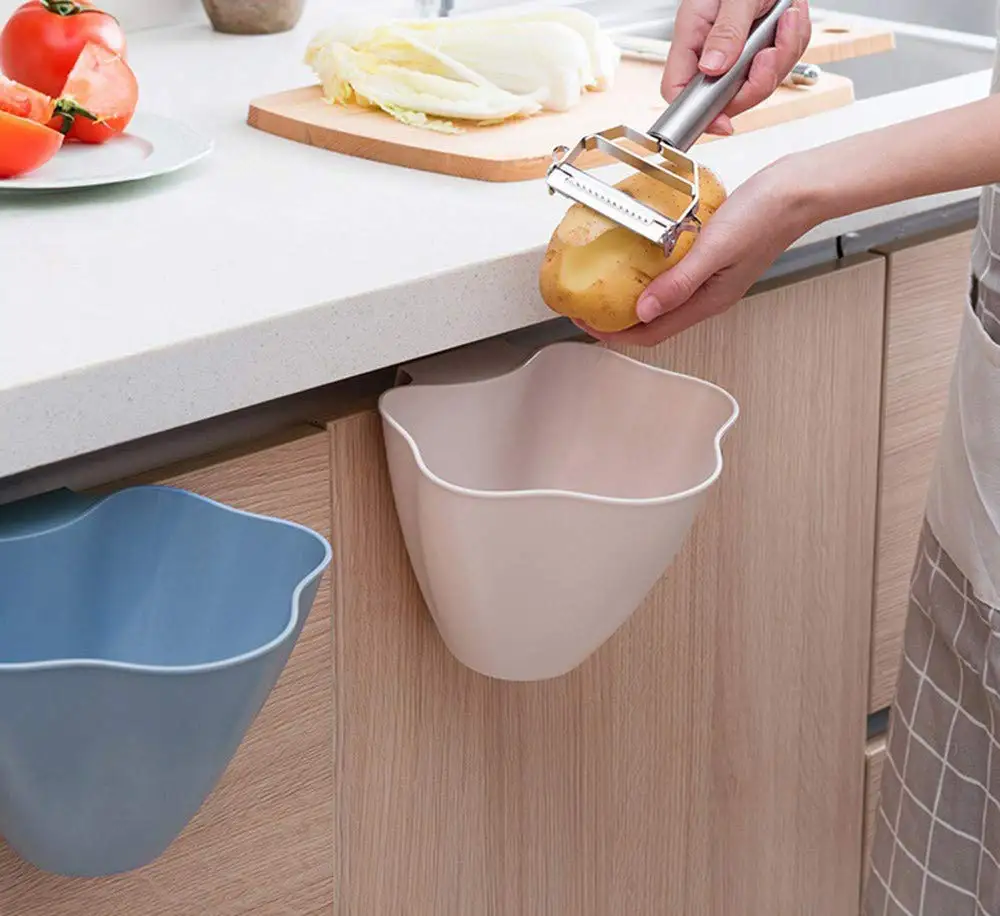 Scrap Happy Food Scrap Collector,Chartsea Kitchen Cabinet Door Hanging Trash Garbage Bin Can Rubbish Container TOP (B)