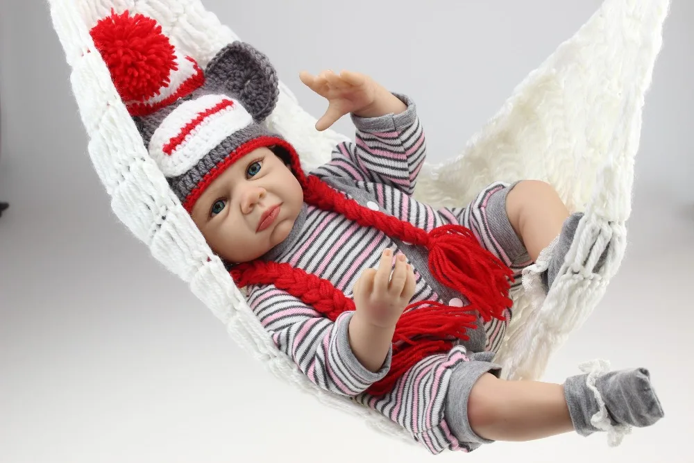 New 50cm Lovely NPK Simulation Silicone Vinyl Reborn Lifelike Baby Doll Toys For Children Birthday Gift