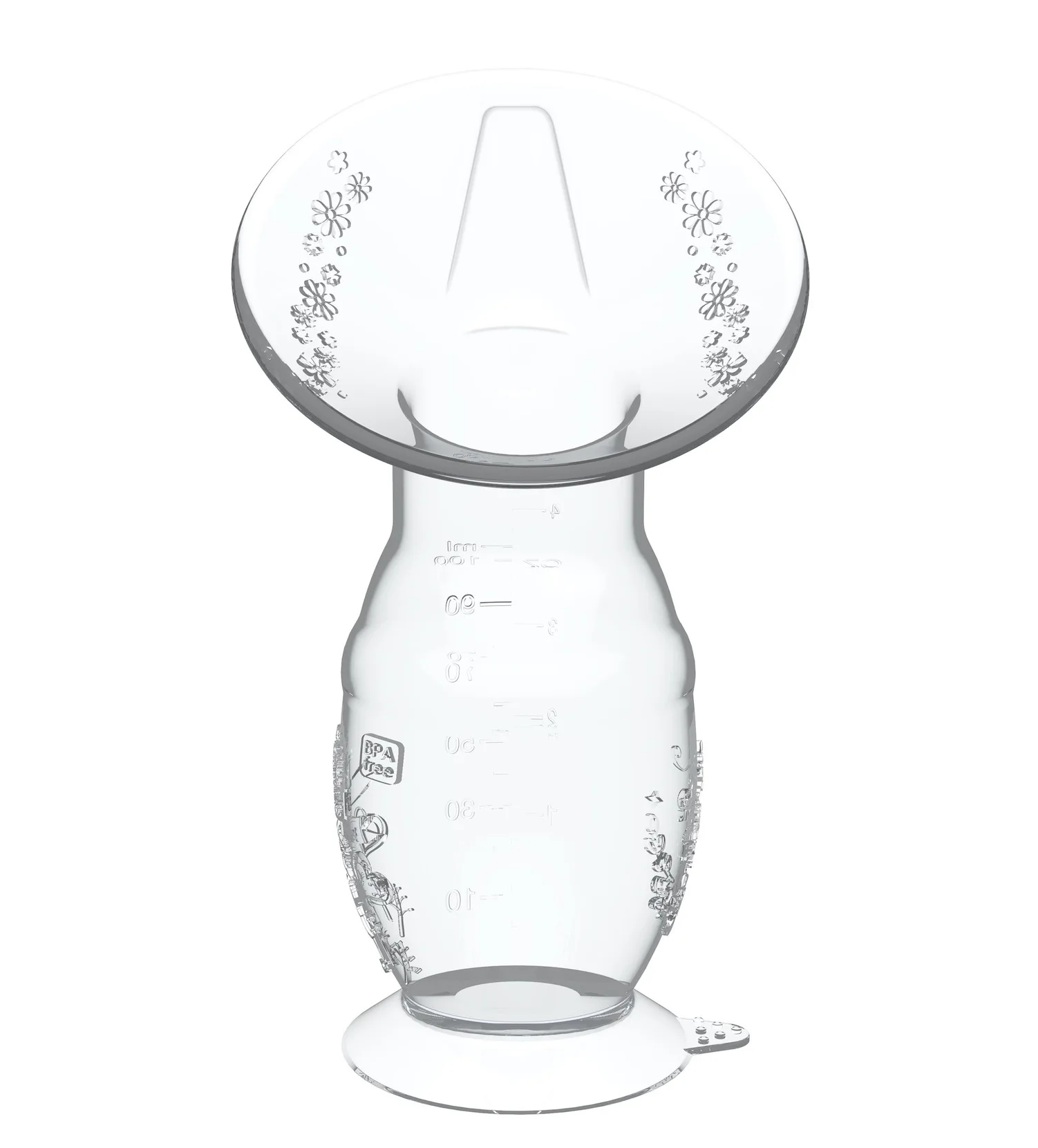 Bpa Free Silicone Manual Breast Pump With Suction Base Breast Milk Collector Pump Milk Saver