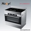 Integrated cooker oven with gas hob