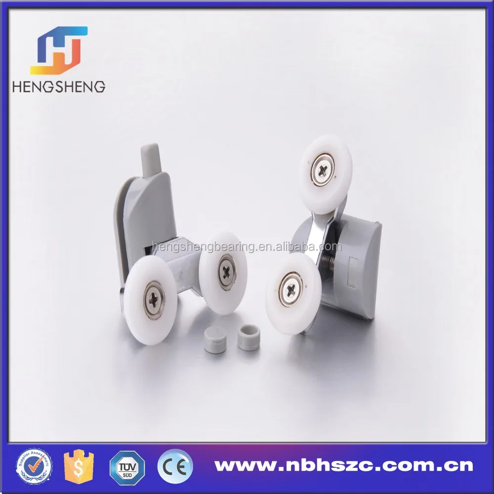 Double Plastic Patio Door Hanging Roller For Shower Cabin Door