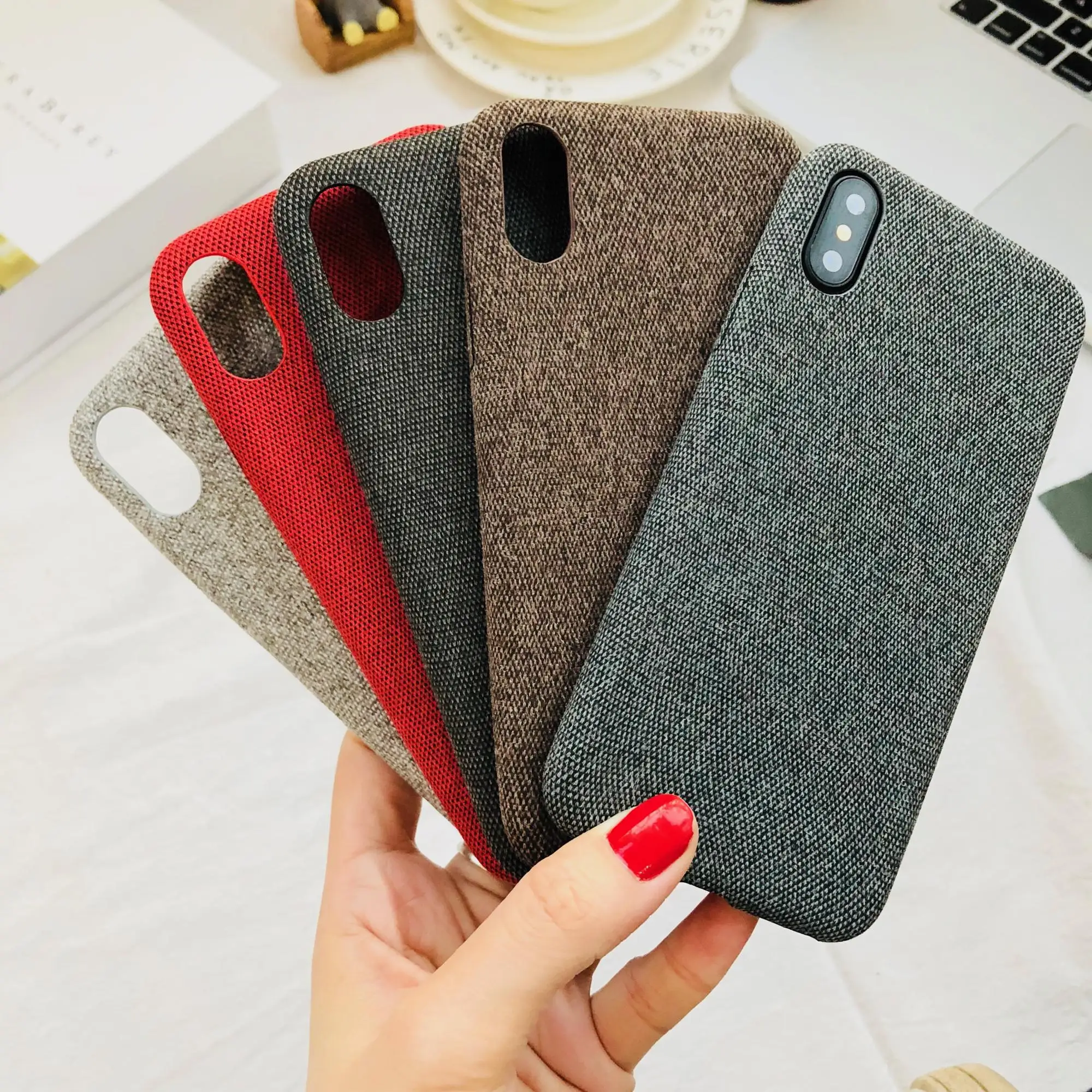 Fashion Ultra-thin Soft Fabric Mobile Cover For Iphone X 8 7 6 6s Plus ...