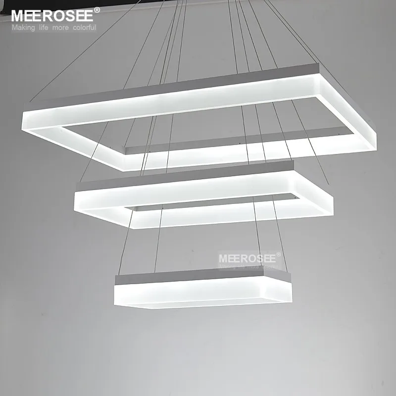 Acryl FÜHRTE Pendelleuchte Moderne Rechteck Design Aussetzung Leuchte