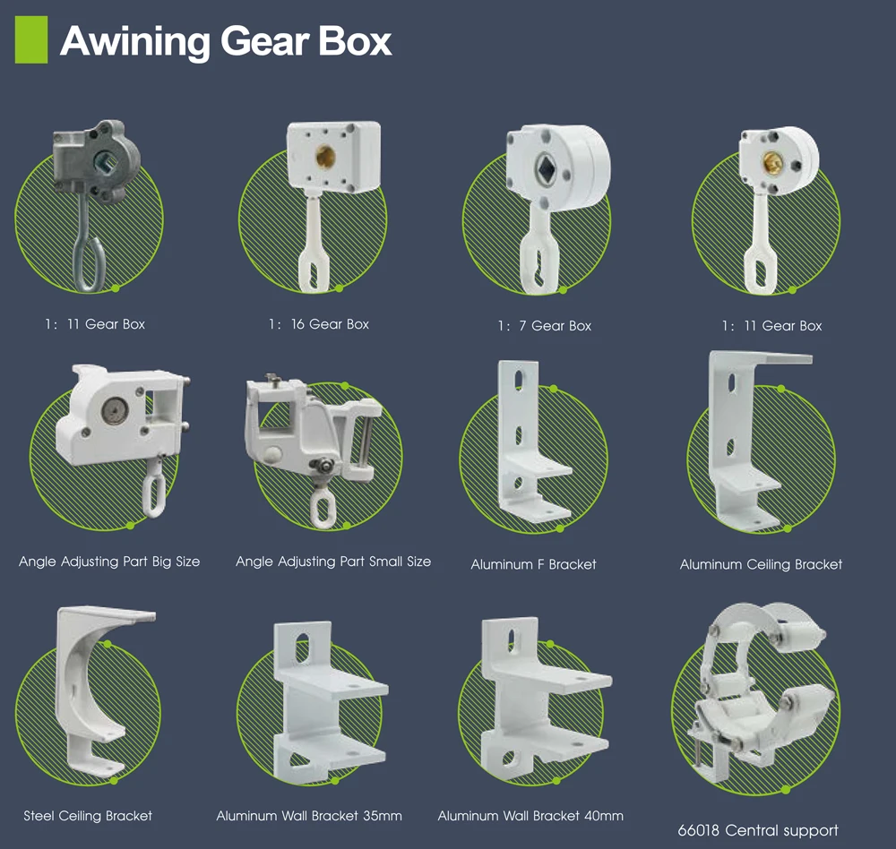 Retractable Awnings Accessories/alumium Awning Parts/aluminum Material