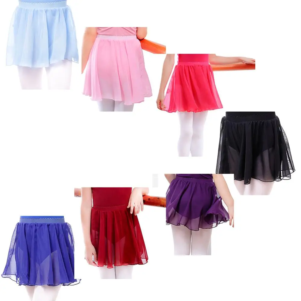 YUAND Kid and Adults Chiffon Dance Wrap Skirt Over Scarf Skate Skirt Ribbon Ballet Skirt