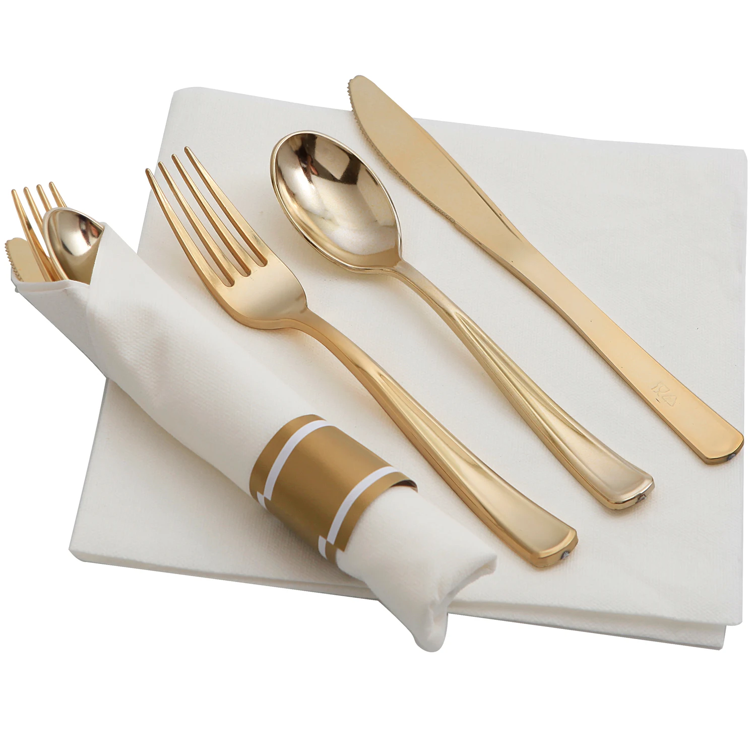 Plastic Disposable Gold Cutlery Heavy Flatware Set Buy Hard Plastic