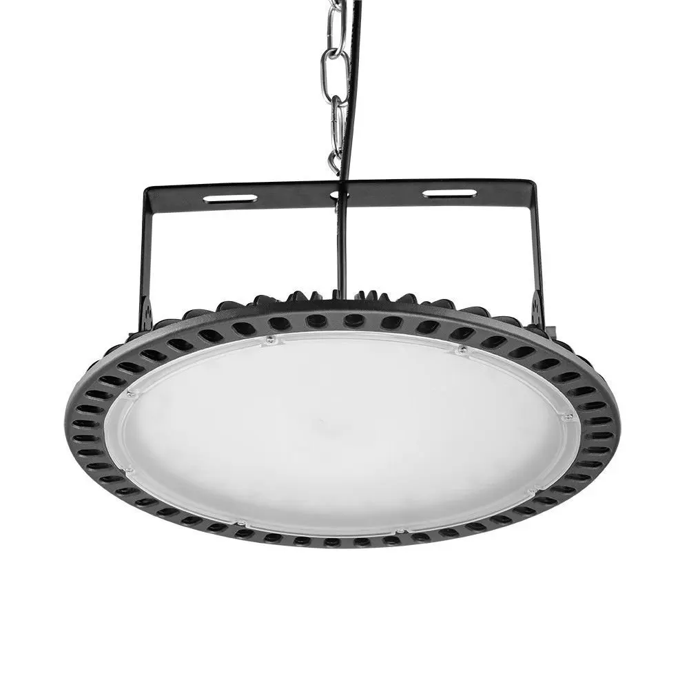 UL Listed Inc. Dimmable Sleek Super Bright Commercial Bay Lighting with Fresnel Lens Hyperikon UFO LED High Bay Light 200W 28000 Lumens Waterproof IP65 Rating 5700k