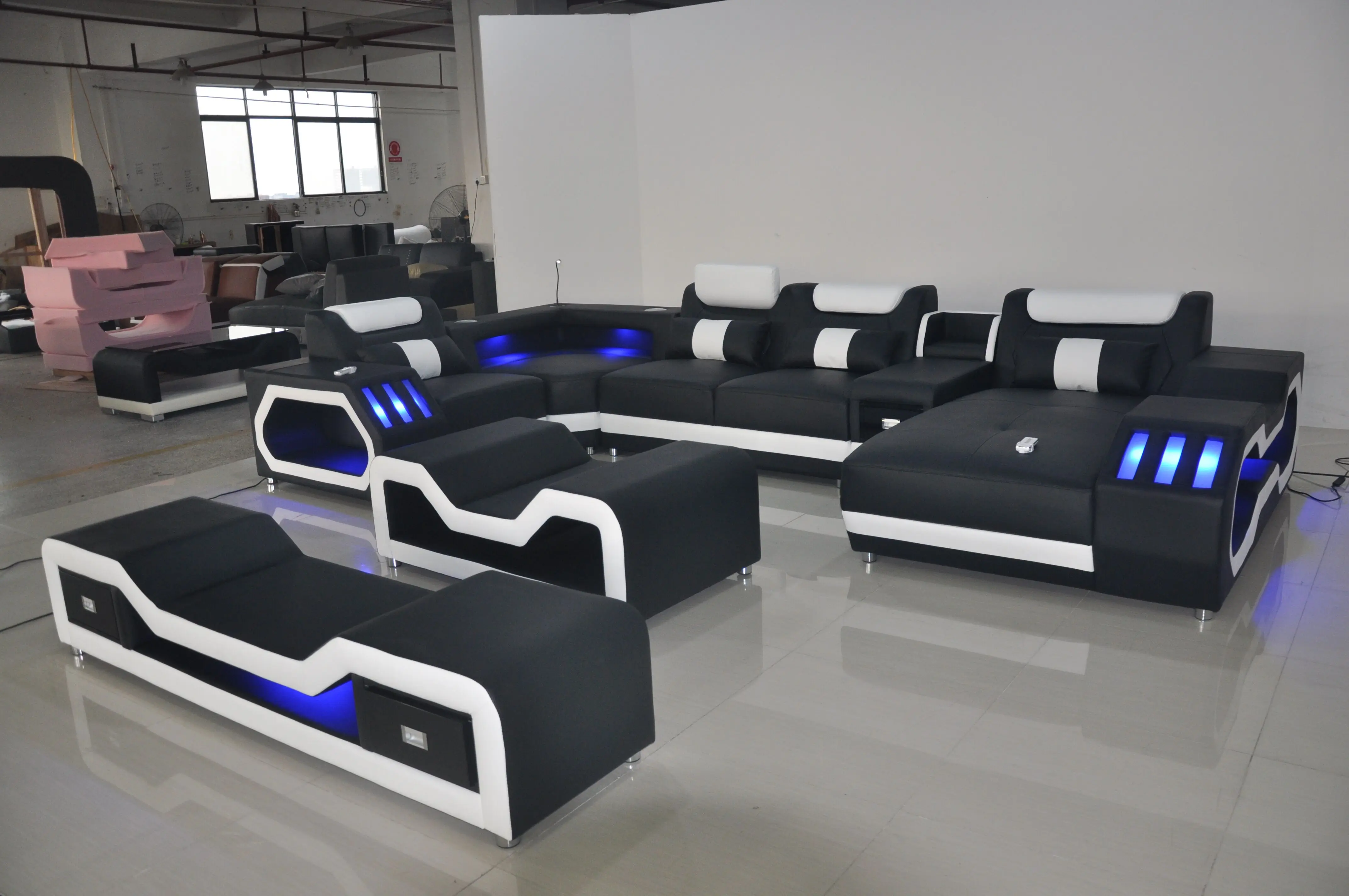 High quality couch living room leather sofa
