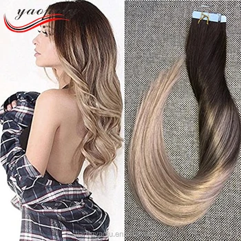 Aliexpress Glue In Human Hair Extensions Ombre Balayage Color 4