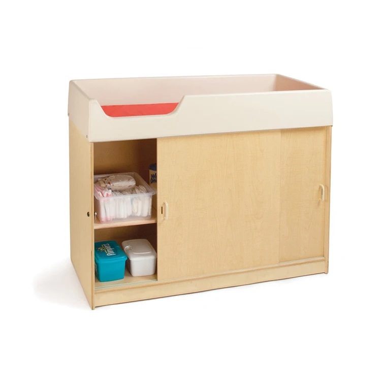Toddler Changing Table With Stairs Kids Daycare Furniture Wood
