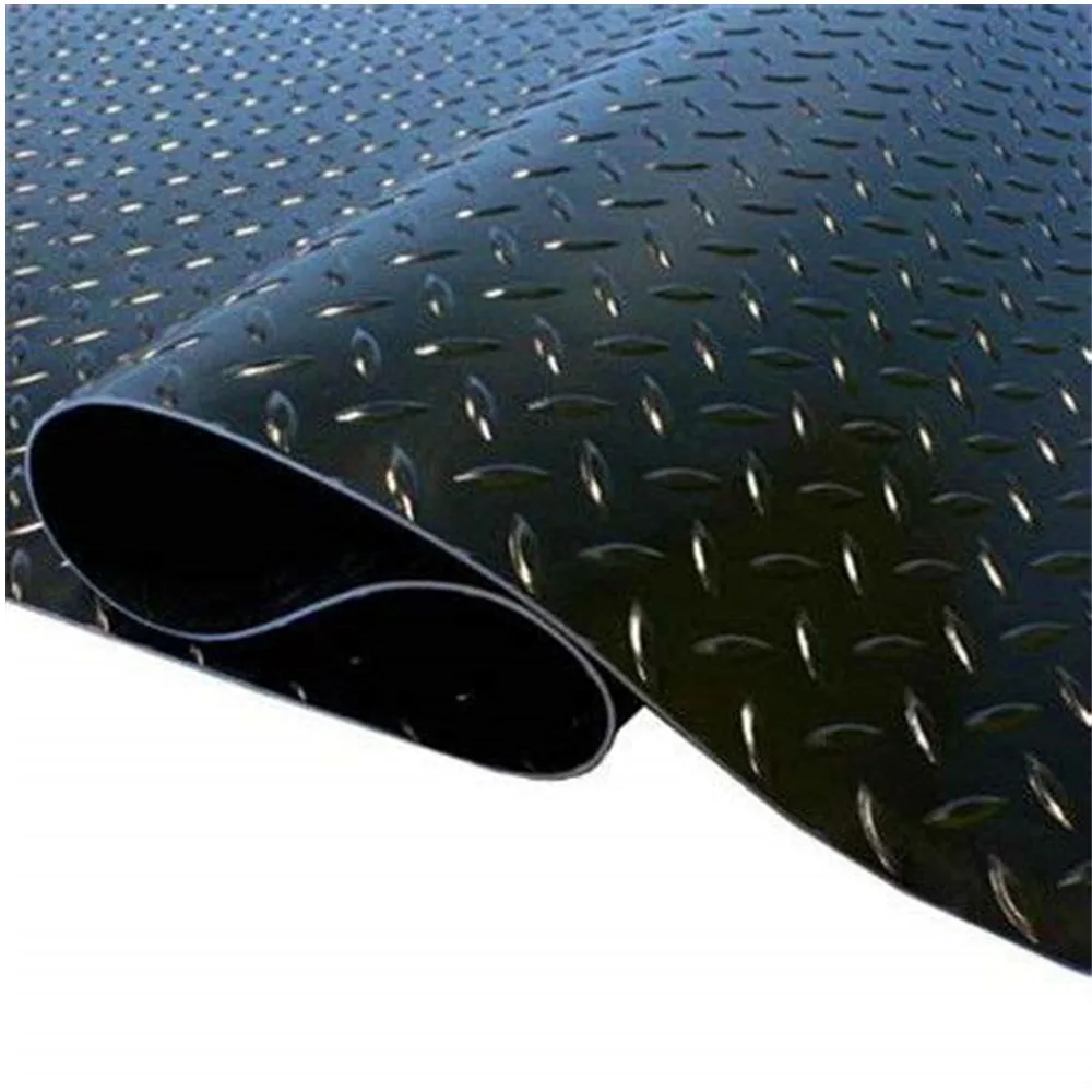 Tapis De Sol Caoutchouc Antidérapant Pour Garage - 1x5 M - 3 Mm - Motif Boutons - Protection Sol Atelier