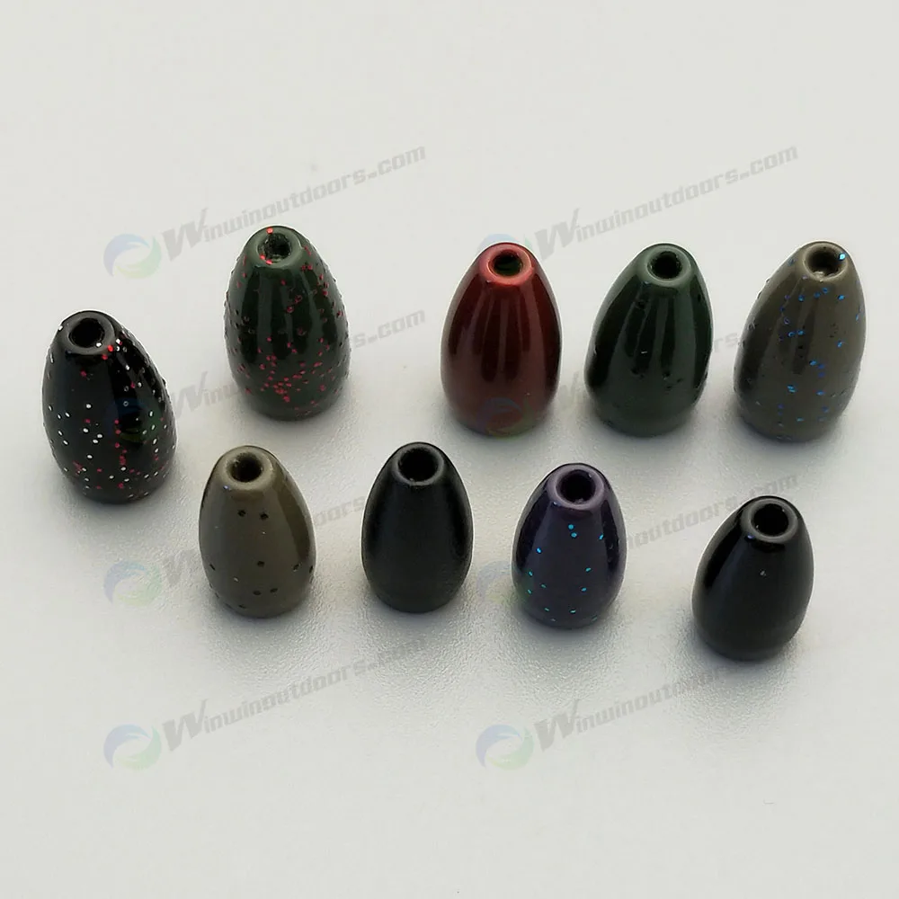 High Precision Full Color Fishing Sinkers Tungsten Flipping Sinkers 5/