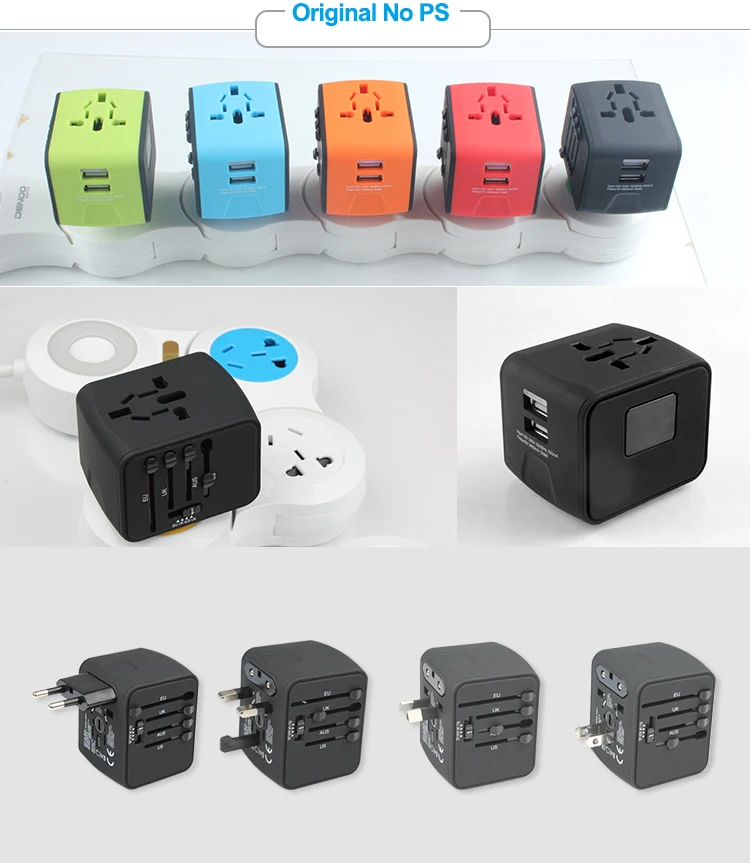 business coporate gifts travel adapter with 2 USB business gift set promotional gift item 