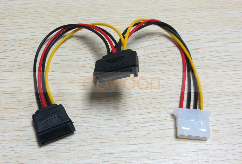 Sata 15 Pin Male To 4 Pin Ide + Sata 15pin Male Y Power Cable - Buy ...