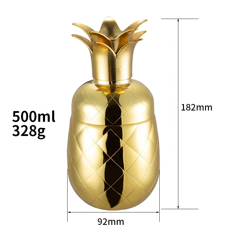 Stainless Steel Pineapple Cocktail Shaker Buy Gold Cocktail Shaker