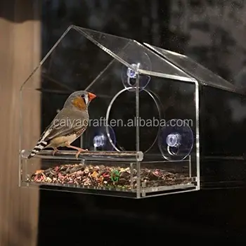 Squirrel Proof Acrylic Window Wild Bird Feeder By Garden Watch