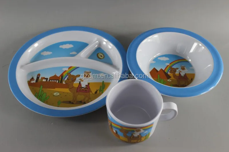 5pcs Melamine Kid's dinner set ,Lunch Tableware set
