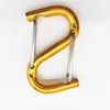 Colored S shape mini aluminum carabiner with double wire gate