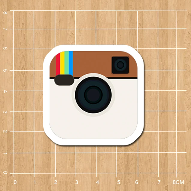 Instagram Logo Notebook refrigerator skateboard trolley case backpack Tables book sticker PVC sticker