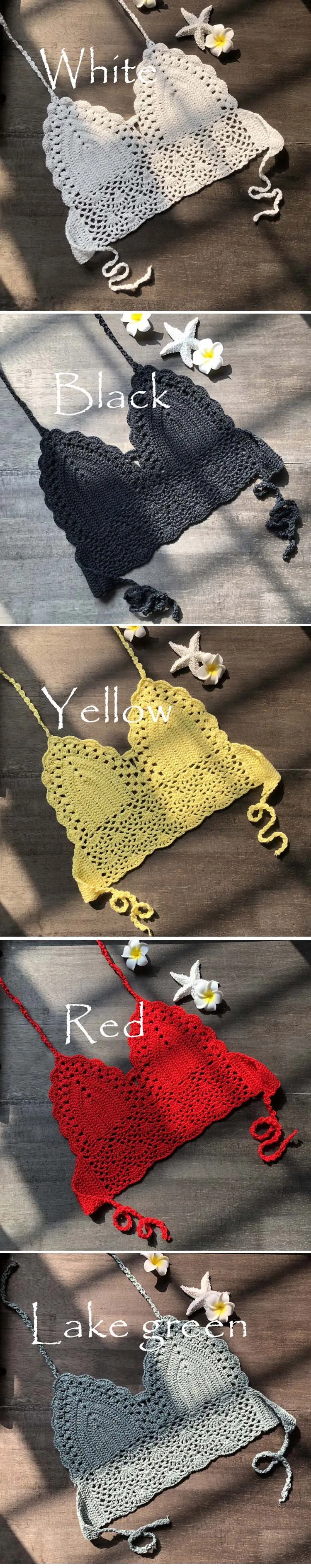 Hand crochet brown colour Charming bikini beachwear bikini set Knitted Bikini Swimwear 