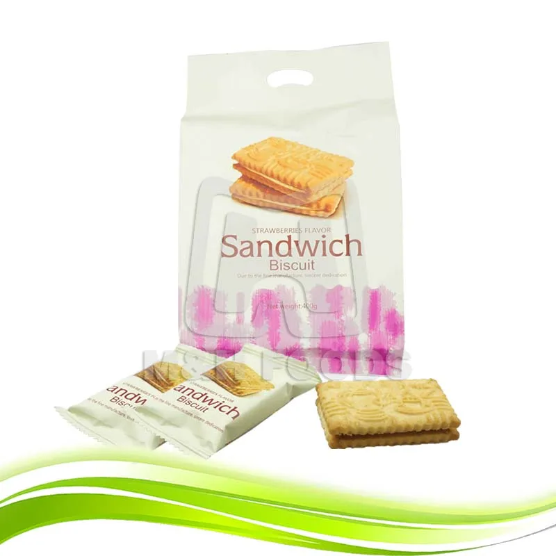 12 Months Shelf Life 20 Bags Strawberry Cheese Flavors Sandwich Cookie