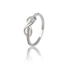 13911 Xuping ring jewelry whirling layout withe ring women, latest design personalized ring rotating,s shaped engagement ring